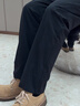 名創(chuàng  )優(yōu)品（MINISO）涼感冰絲褲子男夏季新款舒適透氣顯高顯瘦直筒休閑褲 黑 L 曬單實(shí)拍圖