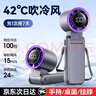 慕向手持小風(fēng)扇桌面小型電風(fēng)扇大風(fēng)力長(cháng)續航充電降溫神器便攜式折疊掛脖學(xué)生戶(hù)外超靜音隨身制冷小電扇 【戴森紫】100檔調節 | 可折疊 3600mAh 3600mAH 曬單實(shí)拍圖