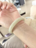 中國黃金（CHINA GOLD）晴水和田玉手鐲淺青糯種羊脂玉鐲子送女友送老婆生日禮物 【圈號56-58】 曬單實(shí)拍圖
