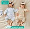 全棉時代嬰兒針織蝴蝶衣純棉新生兒衣服滿月寶寶四季 鴨+黃 59碼 曬單實拍圖