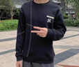 KARPAKER官方潮牌圓領(lǐng)衛(wèi)衣男女秋冬季簡(jiǎn)約百搭寬松上衣休閑套頭拼色衣服男 灰藍(lán)（NE01） XL （推薦體重130-145斤） 曬單實(shí)拍圖