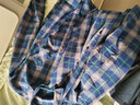 長(cháng)袖襯衫男100%純棉男士商務(wù)休閑春秋款磨毛格子襯衣男裝上衣正品 GZ-878 40 曬單實(shí)拍圖