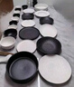 佩爾森日式釉下彩陶瓷碗碟套裝家用餐具套裝喬遷送禮黑白巖紋29頭禮盒裝 曬單實(shí)拍圖