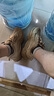 德爾惠男鞋老爹鞋男2025春秋新款網(wǎng)面透氣厚底增高休閑跑步運動鞋男 駝色 42 曬單實拍圖