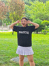 kawasaki川崎羽毛球服青花瓷套裝夏運(yùn)動(dòng)速干短袖T恤A2807 女款青柳綠 2XL  曬單實(shí)拍圖