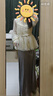 LILY微光半裙2025夏新款100%醋酸休閑垂感氣質通勤魚尾裙半身裙女 803淺紫 S 曬單實拍圖