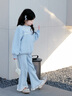 可英 GOWINBABY女童運動(dòng)套裝2025秋季新款女寶運動(dòng)服藍色女寶寶秋裝女孩衣服蕾絲 曬單實(shí)拍圖