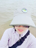 牧萌兒童防曬帽男女童防紫外線寶寶遮陽(yáng)帽夏季太陽(yáng)帽沙灘大帽檐露營(yíng)灰 曬單實(shí)拍圖