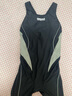 阿瑞娜（arena）健身系列女士泳衣溫泉舒適顯瘦連體無(wú)袖及膝游泳衣 黑色/灰色（BKGY） L 曬單實(shí)拍圖