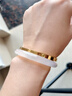 禾妍金包銀手鐲一字紋卡家手鐲女黃金手鐲子實(shí)心送女友七夕情人節禮物 卡家手鐲包金1克+總重約23克 56圈號 曬單實(shí)拍圖