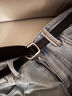 布羅鳥(niǎo)明星同款細皮帶女簡(jiǎn)約高級無(wú)孔韓版學(xué)生牛仔褲腰帶女黑色ins風(fēng)酷 銀扣黑色 100cm 曬單實(shí)拍圖
