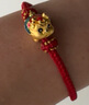 潮宏基 祥瑞龍龜黃金轉(zhuǎn)運(yùn)珠足金手鏈生肖龍本命年生日七夕禮物 大版 曬單實(shí)拍圖