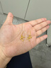 周大福 蝴蝶結足金黃金耳飾耳釘(工費320)約2.6g EOF1389 曬單實(shí)拍圖