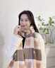玖慕（JIUMU）純羊毛小熊圍巾女秋冬季教師禮物加厚保暖可愛兔子圍脖禮盒裝 可愛小熊 曬單實(shí)拍圖