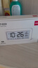 得力（deli）充電款電子智能鬧鐘背光大鬧鈴家用學(xué)生多功能溫濕度計大屏床頭鐘 開學(xué)升學(xué)季必備 白 LE103A 曬單實拍圖