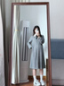 費雪（Fisher-Price）美國費雪孕婦春裝長(cháng)款連衣裙時(shí)尚洋氣外套2025新款春秋季上衣套裝 灰色連衣裙 L【120-140斤適穿】 曬單實(shí)拍圖