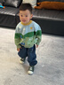 幼歌（YOUGE）嬰幼兒秋季新款全棉寬松柔軟毛衣寶寶親膚舒適保暖上衣 綠色 90 cm 曬單實(shí)拍圖