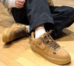 耐克（NIKE）球鞋定制AirForce1Low萬(wàn)花弄原木塞麥色復古男女板鞋 原木塞 40.5 曬單實(shí)拍圖