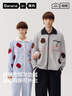 蕉內絨絨520H睡衣男女士超級市場(chǎng)半邊絨翻領(lǐng)家居服情侶套裝保暖秋冬季 曬單實(shí)拍圖