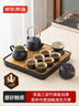 京東京造 茶具整套 功夫茶具陶瓷套裝茶壺茶杯茶盤【黑陶提梁壺】 12件套  曬單實拍圖