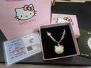 OIDSG老鳳凰999足銀hellokitty貓純銀項鏈小孩子兒童吊墜掛件送女孩生 純銀凱蒂貓項鏈+粉色編繩 曬單實拍圖