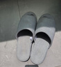 無印良品（MUJI）男女通用 水洗棉厚底拖鞋 無性別 男鞋女鞋 前開/藏青色條紋 5S 27.5 cm/XL/45碼（2.0） 曬單實拍圖