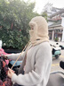 途尊防風(fēng)保暖冬天套頭帽女騎行加絨脖套圍脖女帽子圍巾一體套頭帽男士 系帶包頭帽【咖啡色】加絨加厚 曬單實(shí)拍圖
