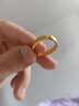 初凰古法傳承9999足金包銀情侶對戒男女款開(kāi) 百福戒指女戒總重約4克(含金約0. 曬單實(shí)拍圖