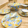 鴻喜盛世宮廷琺瑯彩萬(wàn)花餐具套裝奢華碗盤(pán)組合餐具高檔骨瓷碗盤(pán)餐具套裝 琺瑯彩【金地萬(wàn)花~10人】70件 曬單實(shí)拍圖