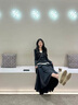 溫格芳連衣裙女2025秋季新款韓系減齡慵懶時(shí)尚套裝休閑運(yùn)動(dòng)連帽衛(wèi)衣裙子 深灰色套裝 M 曬單實(shí)拍圖