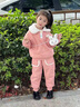 G.DUCKKIDS童裝女童套裝秋冬加絨加厚兒童服裝女孩冬裝兩件套卡通寶寶衣服 酒紅色 100 建議身高90-100cm3-4歲 曬單實(shí)拍圖