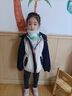 KKN兒童保暖脖套面罩美利奴羊毛圍巾運動(dòng)滑雪騎行護頸圍脖加厚秋冬款 格調灰圍脖 羊毛含量50% 曬單實(shí)拍圖