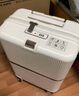 新秀麗（Samsonite）行李箱20英寸拉桿箱高顏值流金箱旅行箱包HH5象牙白登機箱 曬單實(shí)拍圖
