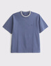 ABERCROMBIE & FITCH【重磅圓領(lǐng)】男裝25夏季美式復(fù)古經(jīng)典小麋鹿短袖T恤KI124-5181 復(fù)古藍(lán) L (180/108A) 曬單實(shí)拍圖