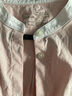 無(wú)印良品（MUJI）女式 水洗 平紋 立領(lǐng)長(cháng)袖連衣裙女裝裙子25年春季連身裙 襯衫裙 淺粉紅色條紋 M （160/84A） 曬單實(shí)拍圖