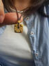 瑞諾黃金福字小方塊項(xiàng)鏈女足金吊墜鎖骨鏈生日情人節(jié)禮物送女友支持多退少補(bǔ)/官方正品/勿拍 曬單實(shí)拍圖