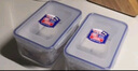 樂扣樂扣（LOCK&LOCK） 塑料密封便當飯盒 冰箱收納盒食品儲物盒儲藏盒 透明 1.4L×2個 曬單實拍圖