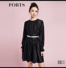 PORTS寶姿商場同款春季新品女裝連衣裙SD8D023PWA003 黑色 M (6) 曬單實拍圖