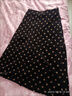 三彩2025冬季新款波點(diǎn)絲絨半身裙A字裙長(cháng)裙復古優(yōu)雅M 烏黑色花卉 L 165/72A 曬單實(shí)拍圖