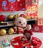 G.DUCKKIDS小黃鴨一周歲禮服男寶寶抓周衣服女?huà)雰喊偬鞚M(mǎn)月唐裝中國風(fēng)套裝 紅色三件套 73 尺碼建議3-6個(gè)月12-16斤 曬單實(shí)拍圖