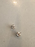 XUPING旭平首飾S合金日常圓餅耳釘女生通勤百搭飾品 淺藍色 曬單實(shí)拍圖