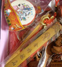 bledilait桃木抓周道具全套男女龍寶寶周歲生日布置抓鬮用品禮盒22+6禮 曬單實(shí)拍圖