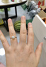 BOEAY一克拉莫桑鉆石純銀求婚戒指女款情侶對鉆戒鐘久久七夕情人節禮物 【七倉發(fā)貨急速達】女款 曬單實(shí)拍圖