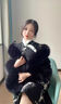 喜媽媽冬新娘仿狐貍毛披肩婚紗披風(fēng)禮服旗袍皮草斗篷外套白色女 黑色（豪華版） 均碼（不分大?。?曬單實拍圖