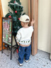 幼歌（YOUGE）嬰幼兒秋季新款復古柔軟舒適毛衣純棉女寶寶親膚上衣潮淺杏90 cm 曬單實(shí)拍圖