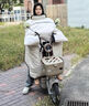 初構想（CHUGOUXIANG）加厚1500G加長(cháng)電動(dòng)車(chē)擋風(fēng)被特大護肩冬季2025新防水防風(fēng)雨罩電瓶 米【1500g厚絨棉】少一克免費退 特大護肩 曬單實(shí)拍圖
