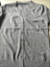 皮爾卡丹（pierre cardin）秋季V領(lǐng)羊毛開(kāi)衫女流蘇毛邊短款針織衫洋氣毛衣外套純色上衣 灰色 S 曬單實(shí)拍圖