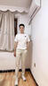 JASONWOOD休閑褲男2025新款直筒高級感春秋簡(jiǎn)約百搭商務(wù)長(cháng)褲子男 卡其 春秋款 [官方正品] 31 【120-130斤】  [熱銷(xiāo)5W+] 曬單實(shí)拍圖