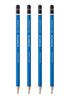 施德樓（STAEDTLER） 100藍桿鉛筆 專(zhuān)業(yè)繪圖鉛筆 素描鉛筆 繪畫(huà)學(xué)習 德國原裝 施德樓素描筆 藍桿2B 4支散裝 曬單實(shí)拍圖