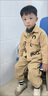 歐遙男童秋裝套裝童裝新款春秋兒童服裝小男孩衣服1歲寶寶秋季三件套5 卡其色 休閑字母三件套 120 建議4-5歲 體重35-40斤 曬單實(shí)拍圖
